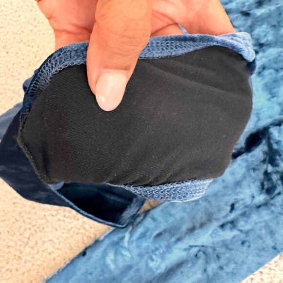 Reformation Velvet Avalon Bodysuit Womens XS Criss Cross Teal Blue - Picture 12 of 16